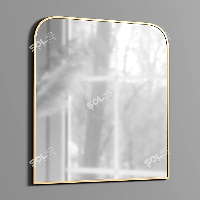 Elegant Contemporary Wall Mirrors 3D model image 3