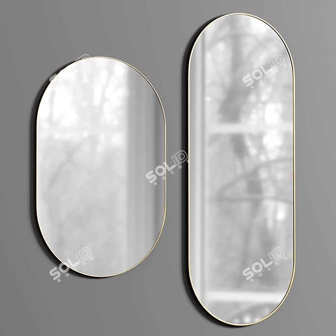 Elegant Renwil Mirrors Set 3D model image 1
