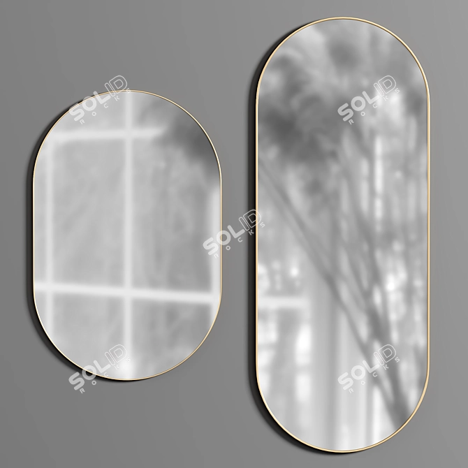 Elegant Renwil Mirrors Set 3D model image 2