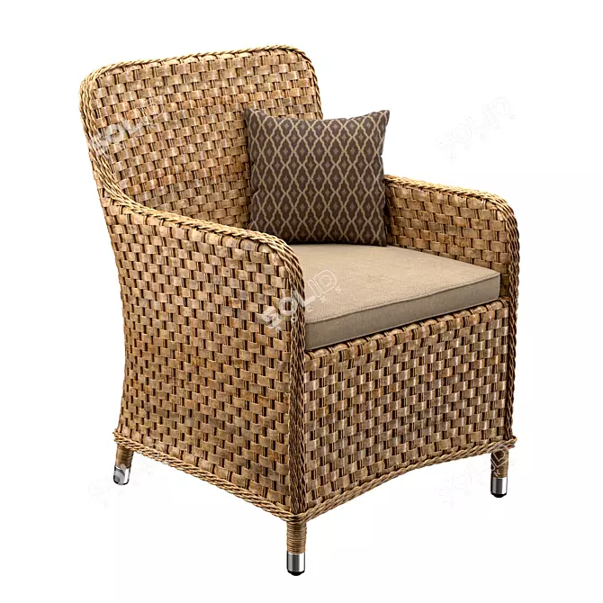 Modern Upholstered Chair for Home 3D model image 1