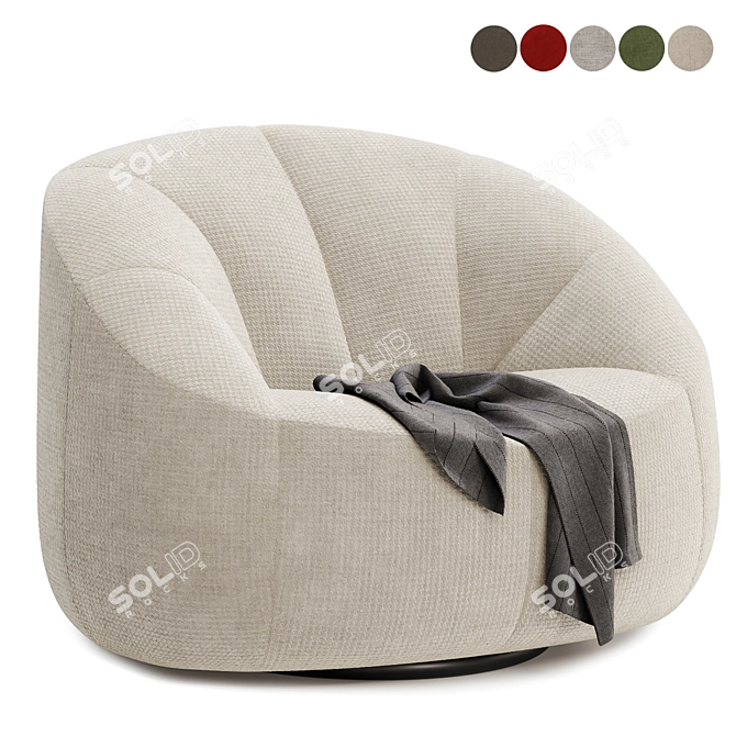 Pumpkin Beanbag Armchair in 5 Colors 3D model image 1