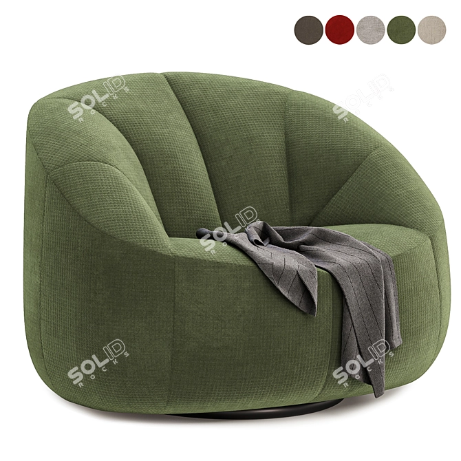 Pumpkin Beanbag Armchair in 5 Colors 3D model image 3