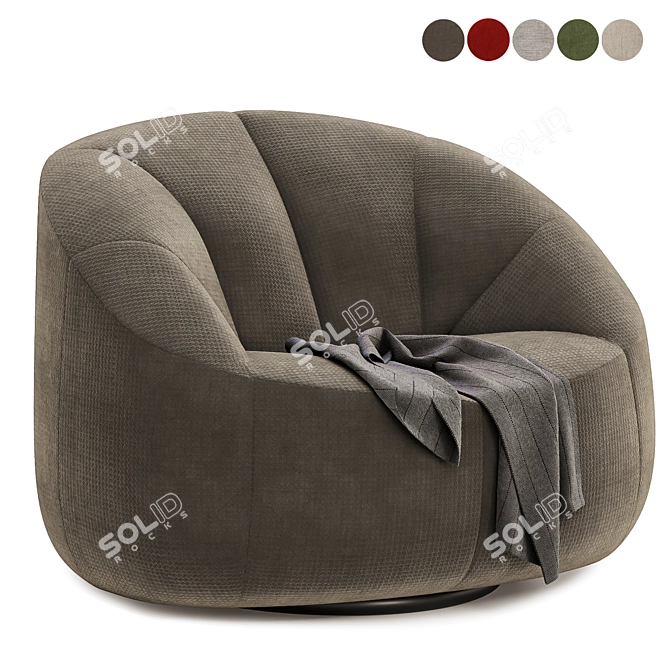 Pumpkin Beanbag Armchair in 5 Colors 3D model image 4