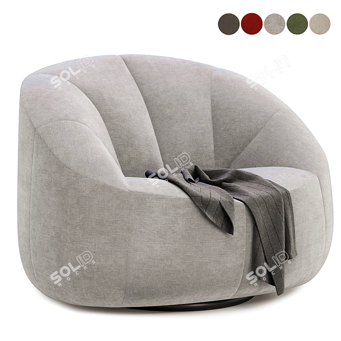 Pumpkin Beanbag Armchair in 5 Colors 3D model image 5