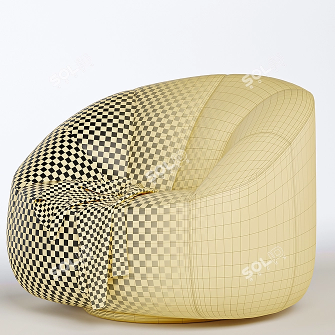 Pumpkin Beanbag Armchair in 5 Colors 3D model image 7