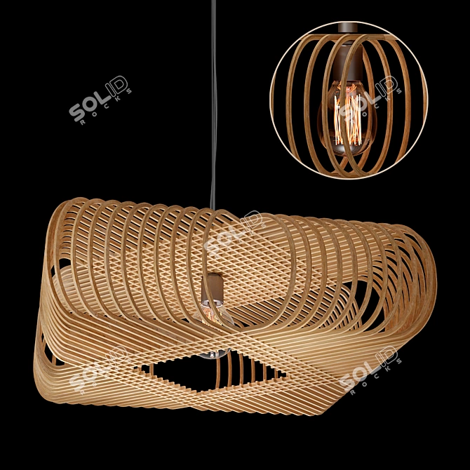 Ovals Ceiling Light by Alex Groot 3D model image 1