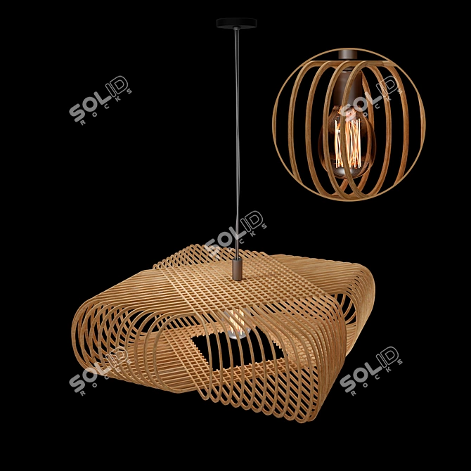 Ovals Ceiling Light by Alex Groot 3D model image 8