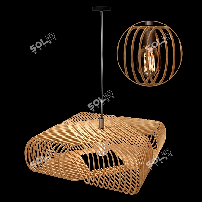 Ovals Ceiling Light by Alex Groot 3D model image 13