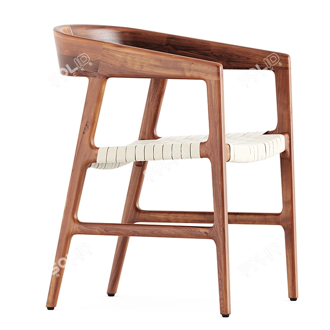 Elegant Tesa Chair by Artisan 3D model image 2