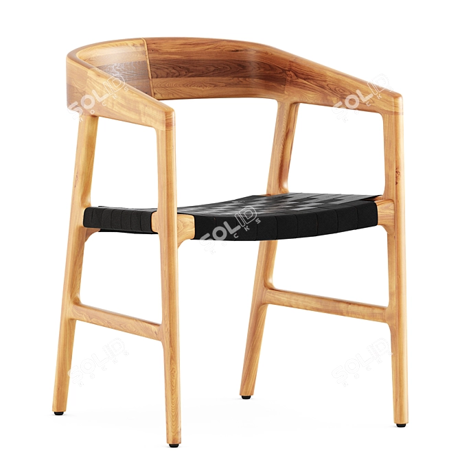 Elegant Tesa Chair by Artisan 3D model image 3