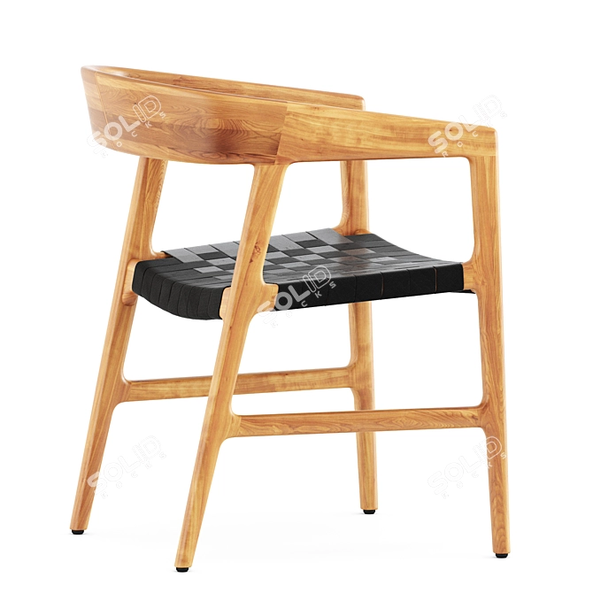 Elegant Tesa Chair by Artisan 3D model image 4