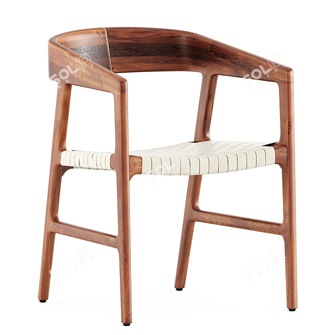 Elegant Tesa Chair by Artisan 3D model image 5