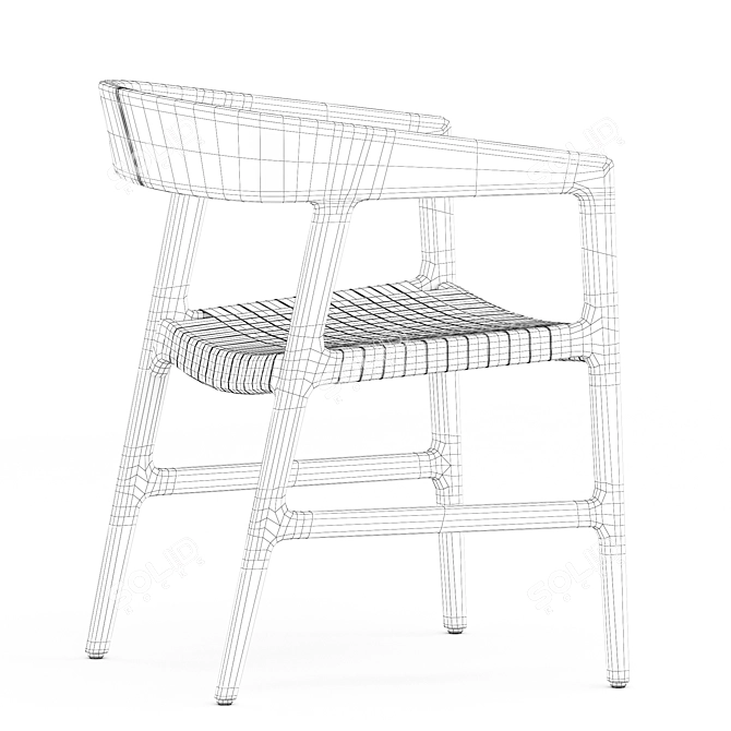 Elegant Tesa Chair by Artisan 3D model image 6