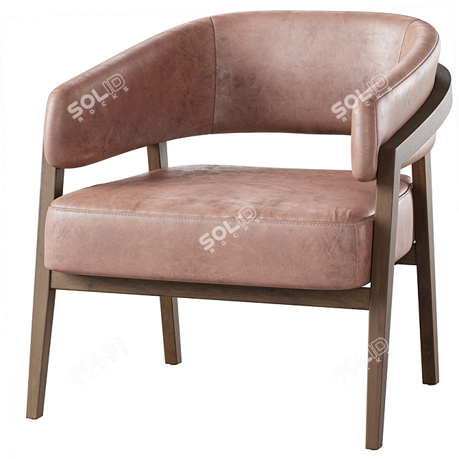 Altra Leather Armchair 3D model image 6