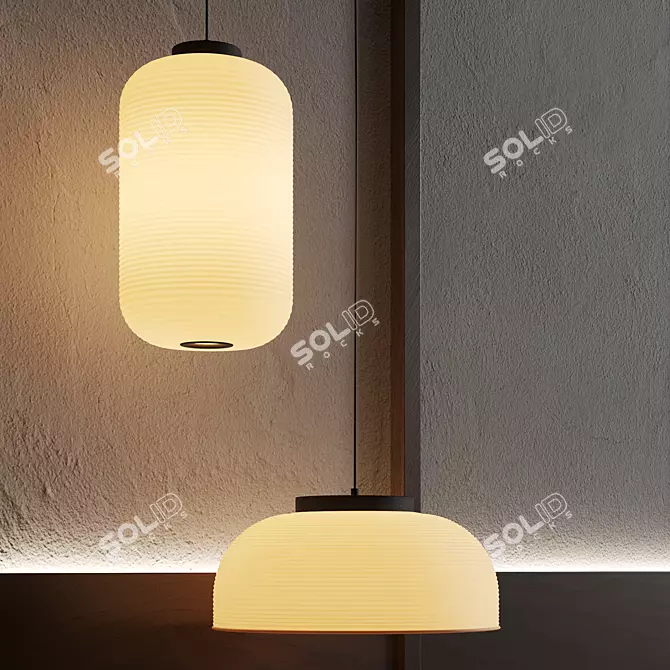 Designer Bed Headboard & Lighting 3D model image 4