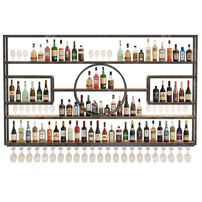 Bar Alcohol Rack 3D Models 3D model image 1