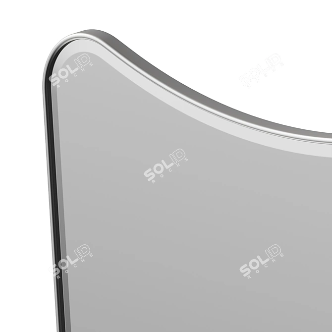 Chic Modern Metal Standing Mirror 3D model image 4