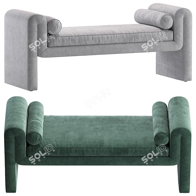 Sophisticated Mitchell Accent Bench 3D model image 2