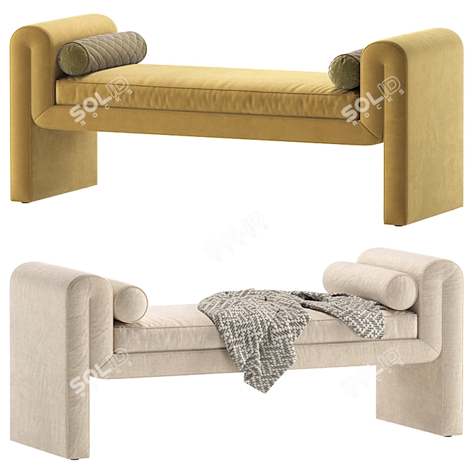 Sophisticated Mitchell Accent Bench 3D model image 3