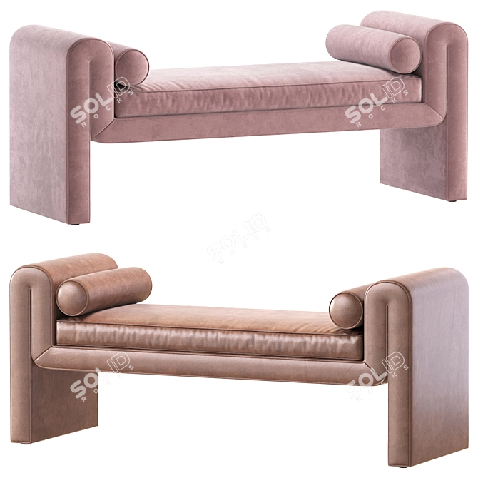 Sophisticated Mitchell Accent Bench 3D model image 4