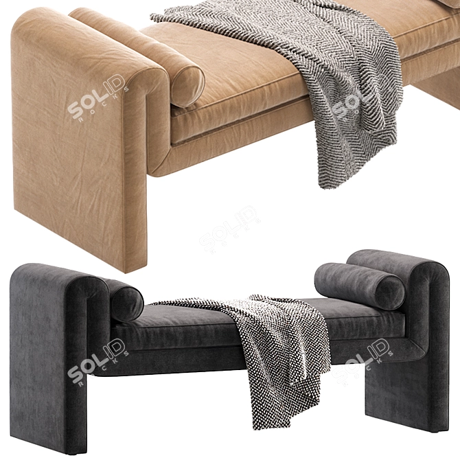 Sophisticated Mitchell Accent Bench 3D model image 5