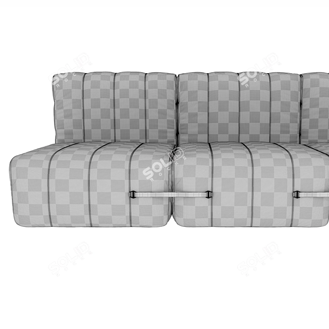 Modular 3-Seat Sofa, Max 2015 3D model image 4