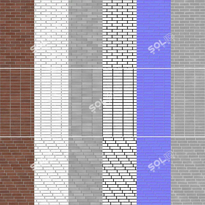 Seamless Brick Texture Pack 3D model image 5