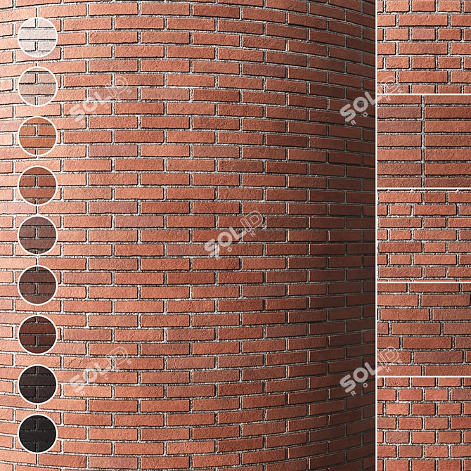 Seamless Brick Texture Pack 3D model image 7