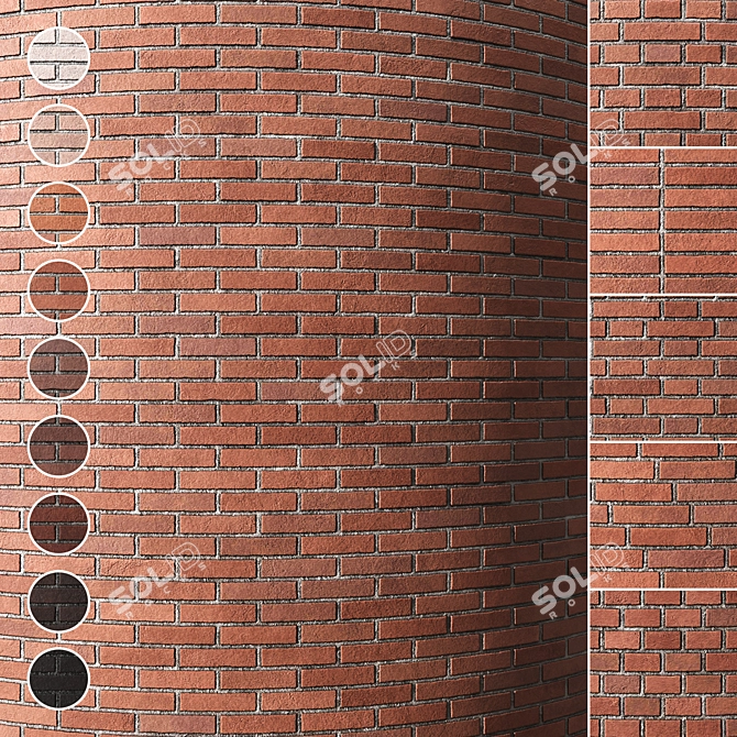 Seamless Brick Texture Pack 3D model image 9