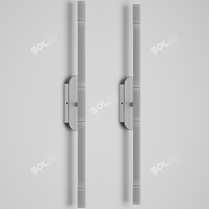 Cylindrical Glass LED Wall Sconce 3D model image 3