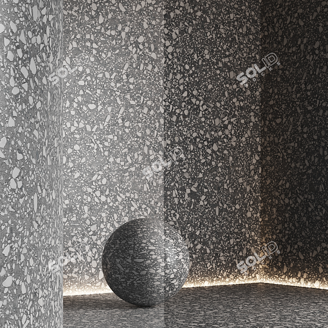 Seamless Terrazzo Marble Texture Pack 3D model image 2