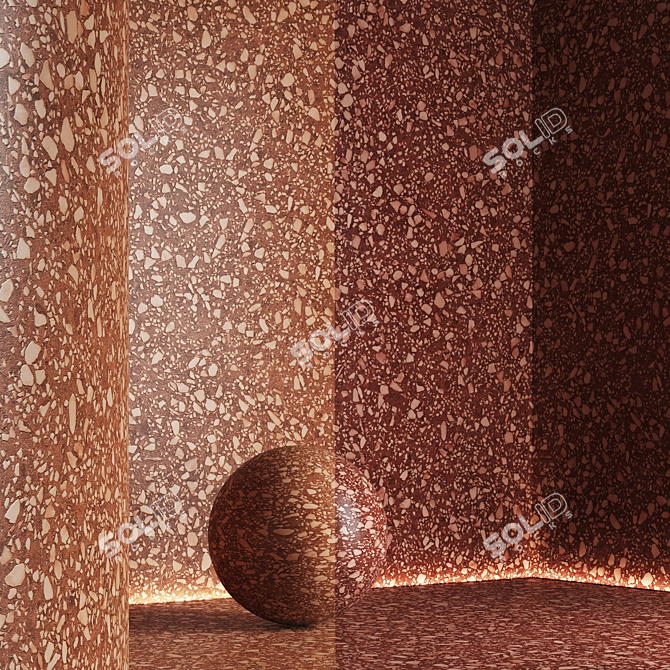 Seamless Terrazzo Marble Texture Pack 3D model image 4