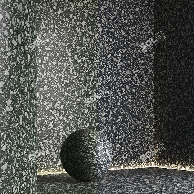 Seamless Terrazzo Marble Texture Pack 3D model image 5