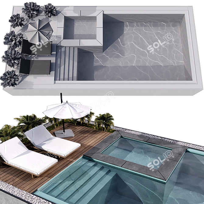 Crystal Clear Pool NO88 3D model image 5