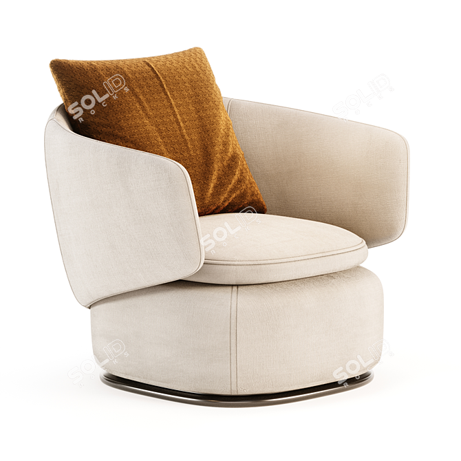 Elegant Swivel Chair with XForm 3D model image 1