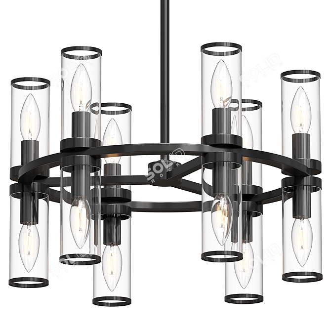 Luxury and Modern Revolve Chandelier 3D model image 1