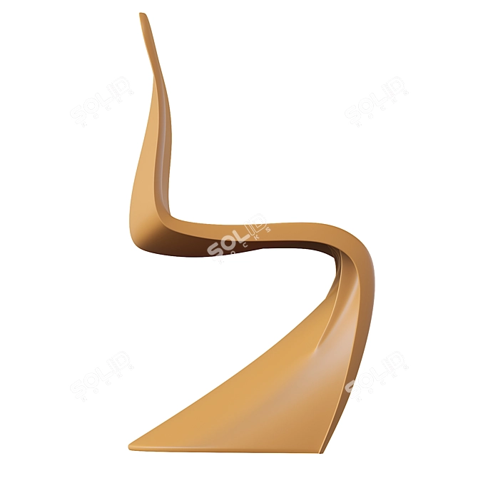 Sleek Modern Plastic Chair 3D model image 3