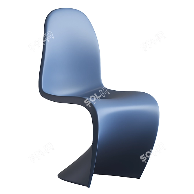 Sleek Modern Plastic Chair 3D model image 6