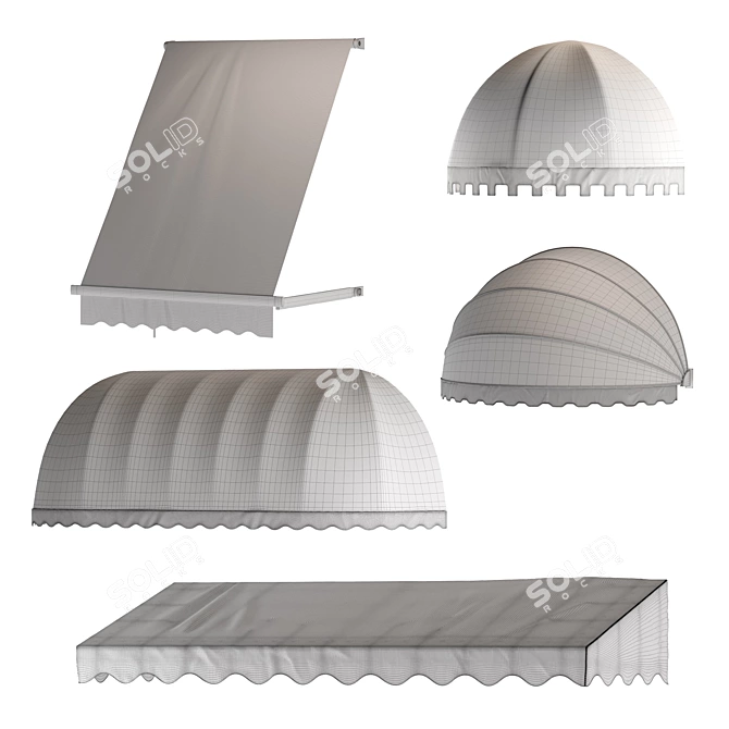 Modern Awning Design Collection 3D model image 4