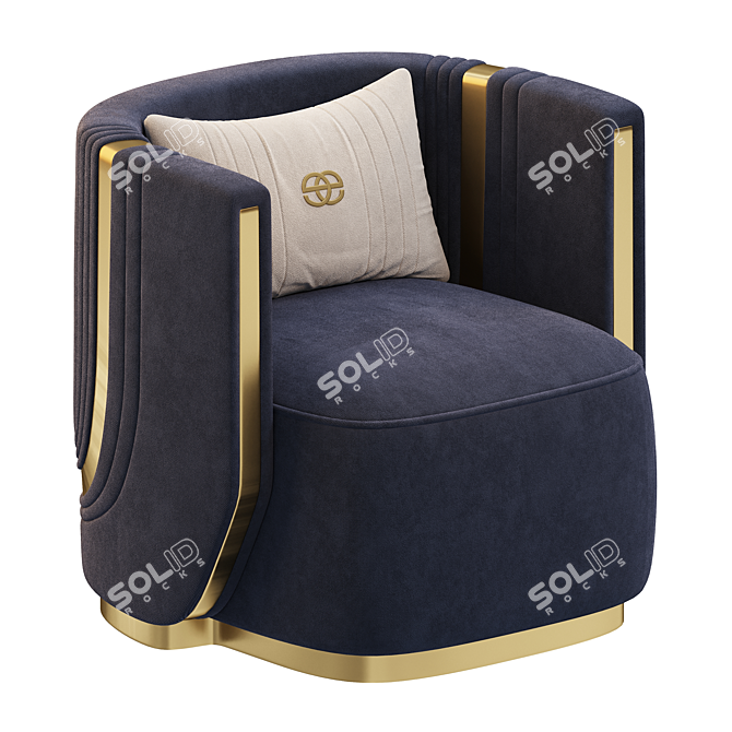  Modern Silver Armchair by Elvemobilya 3D model image 5