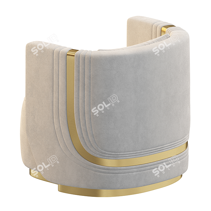  Modern Silver Armchair by Elvemobilya 3D model image 6