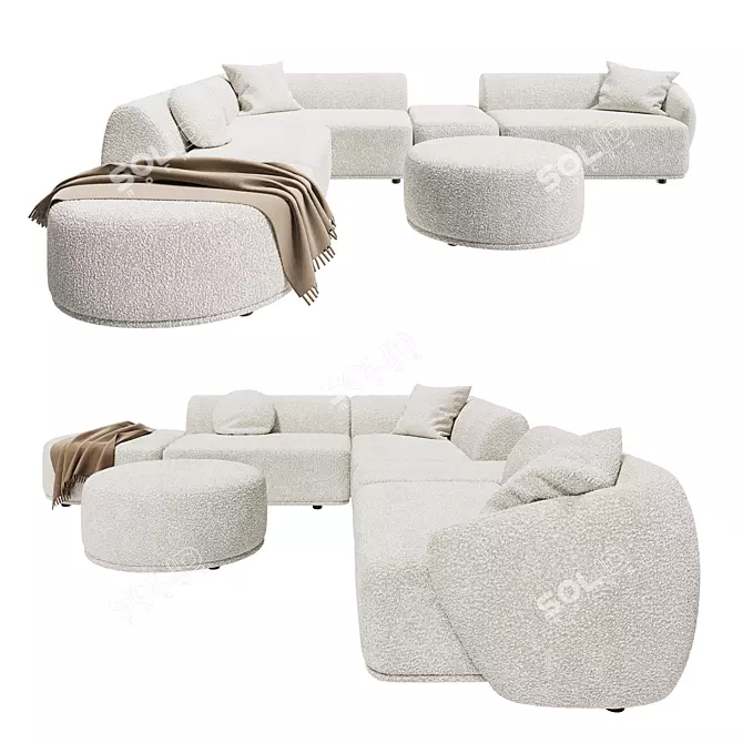 Modular Casablanca Sofa Set 3D model image 1