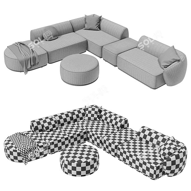 Modular Casablanca Sofa Set 3D model image 4