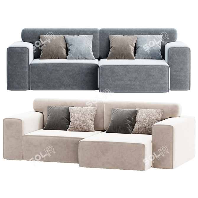 Elegant Vienna Sofa 2017 Model 3D model image 2