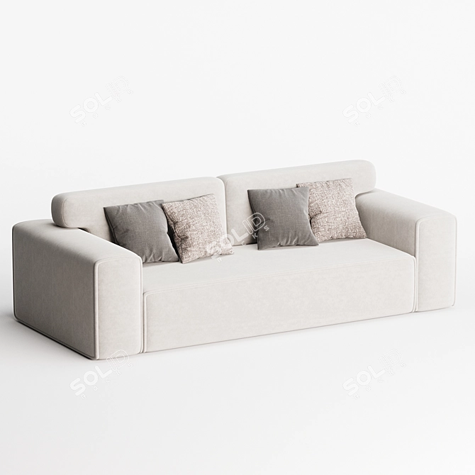 Vienna Velvet Light Sofa 2017 3D model image 3