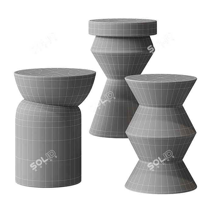 Modern Side Tables Set La Redoute 3D model image 2