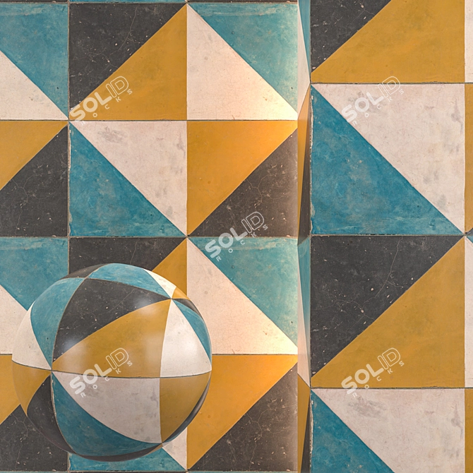  High-Resolution Seamless Tile Texture 3D model image 1