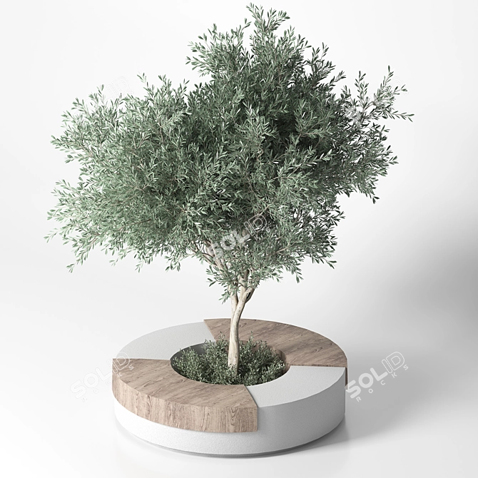 Modern Urban Furniture Set 3D model image 2