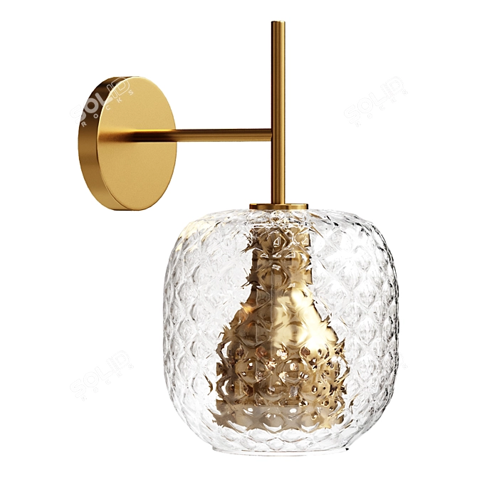 Mistinguett Brass Wall Sconce 3D model image 1