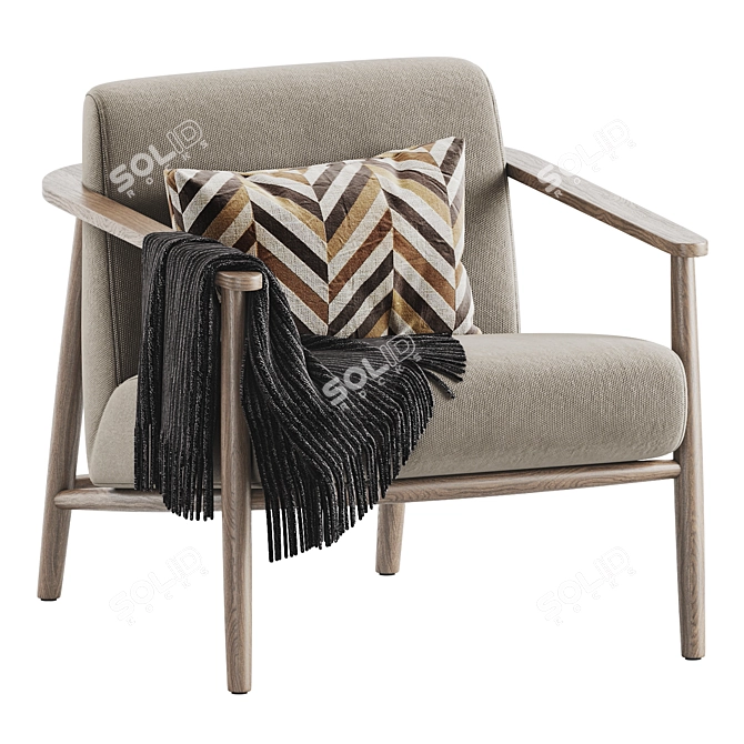 Polyandbark Boheme Accent Chair 3D model image 3